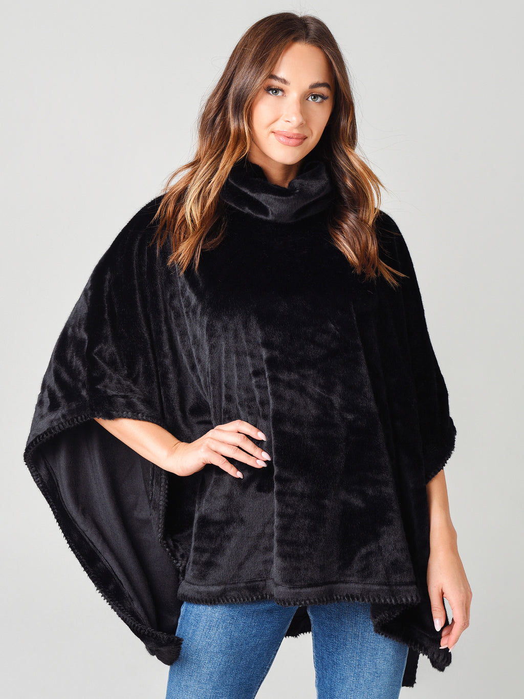 Dylan Women's T-Neck Poncho - Saint Bernard