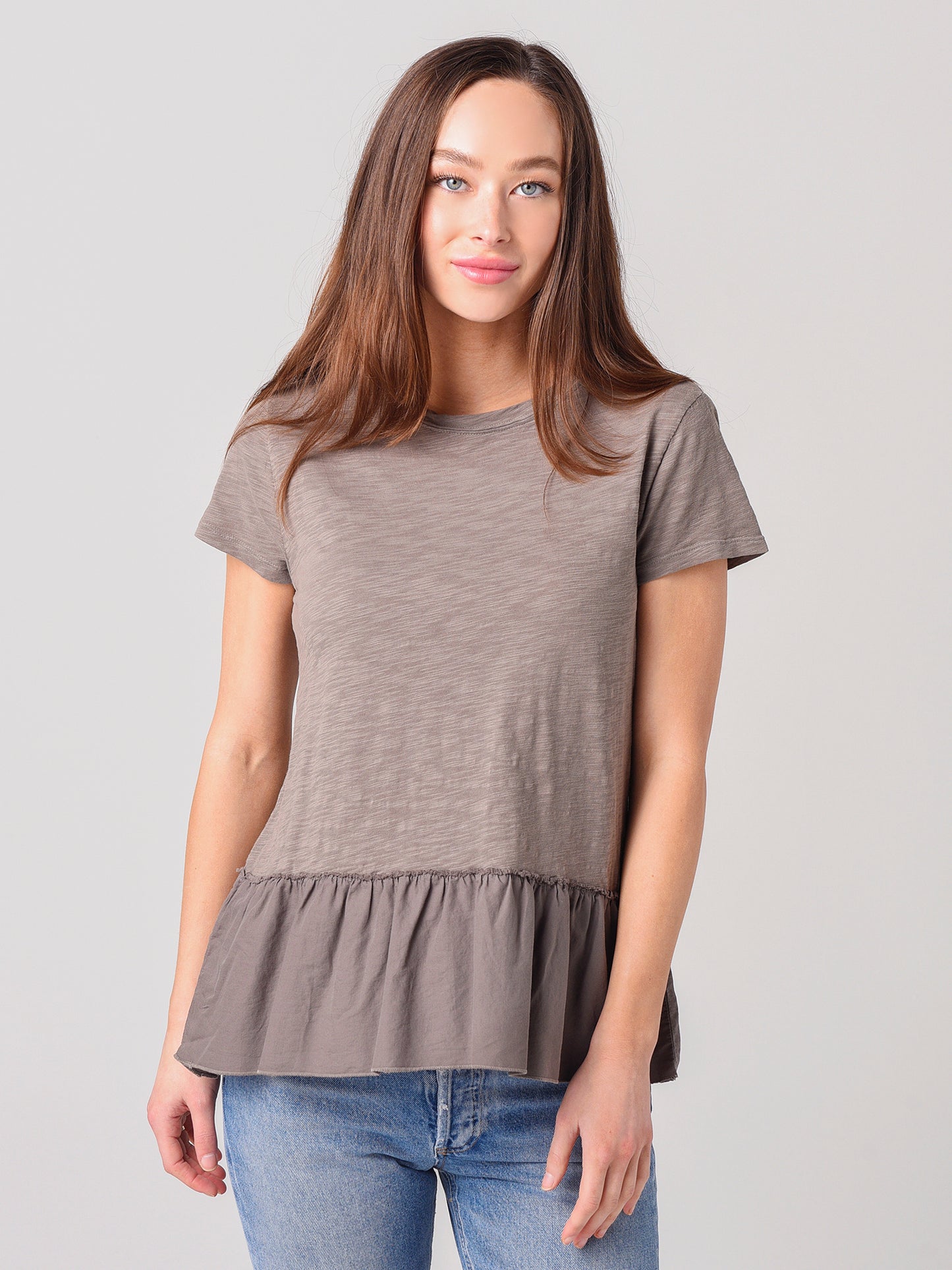 Dylan Women's  Scout Tee With Raw Cotton Hem - Saint Bernard