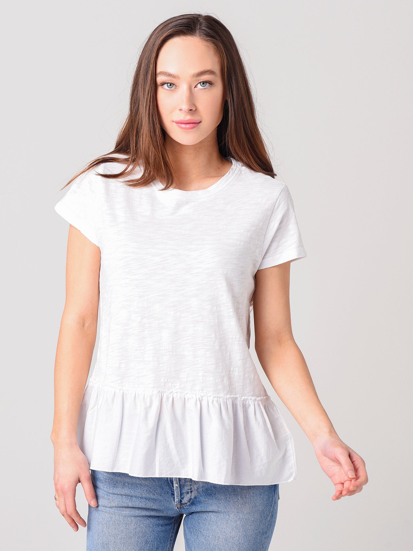 Dylan Women's  Scout Tee With Raw Cotton Hem - Saint Bernard