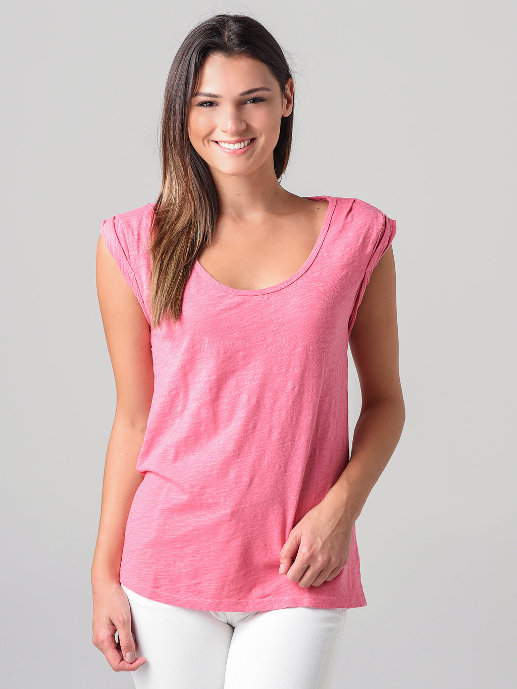 Dylan Women's Rolled Cuff Tee - Saint Bernard