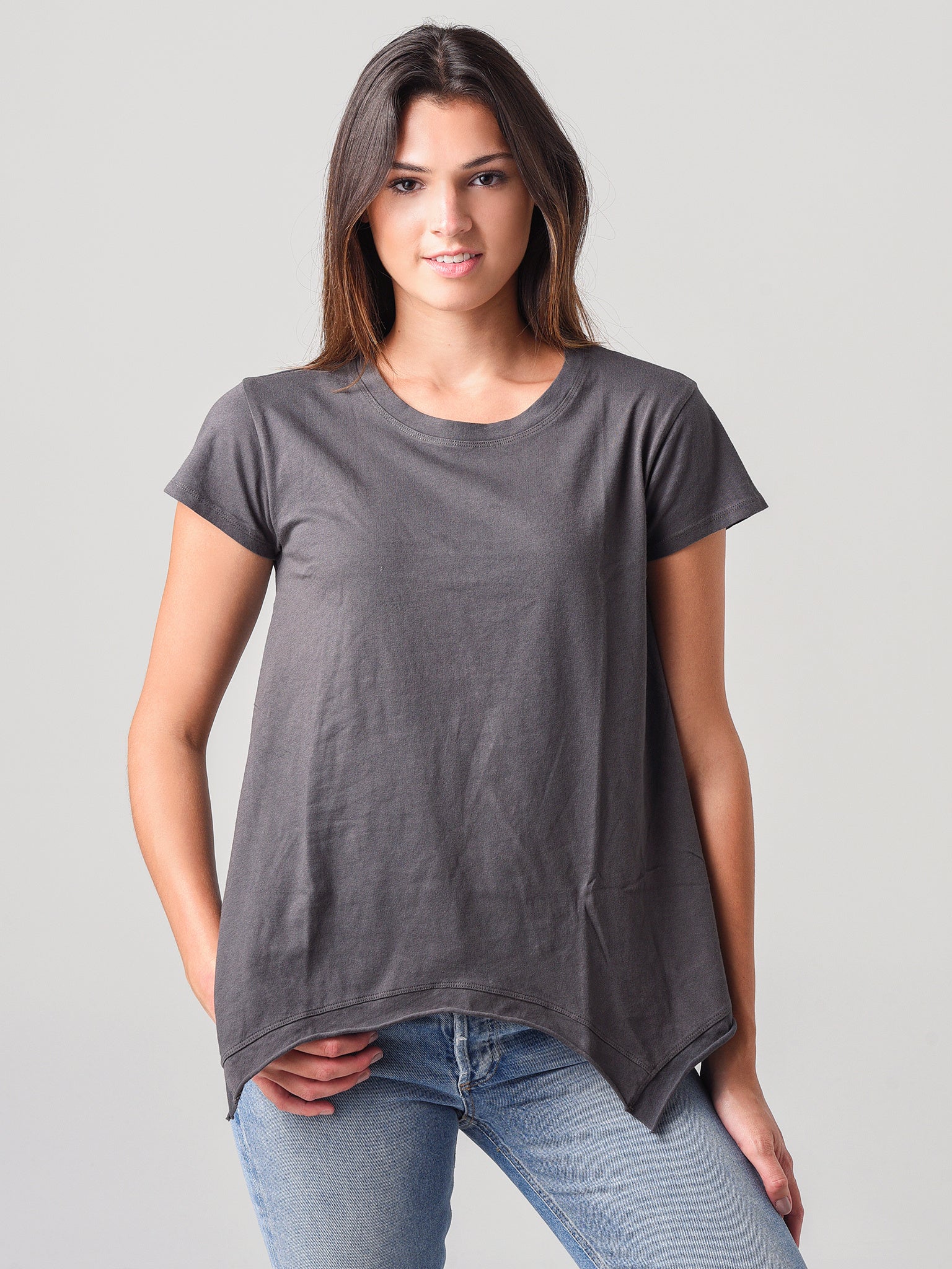 Dylan Women's Short Sleeve Hanky Hem Tee - Saint Bernard