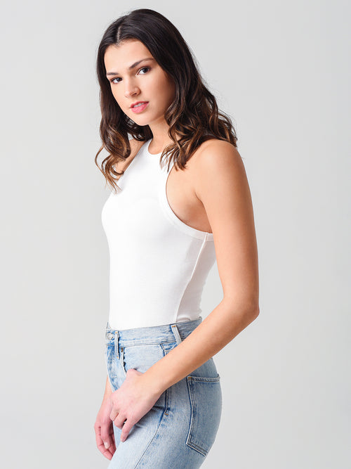 Agolde Women's Rianne High-Neck Racerback Bodysuit