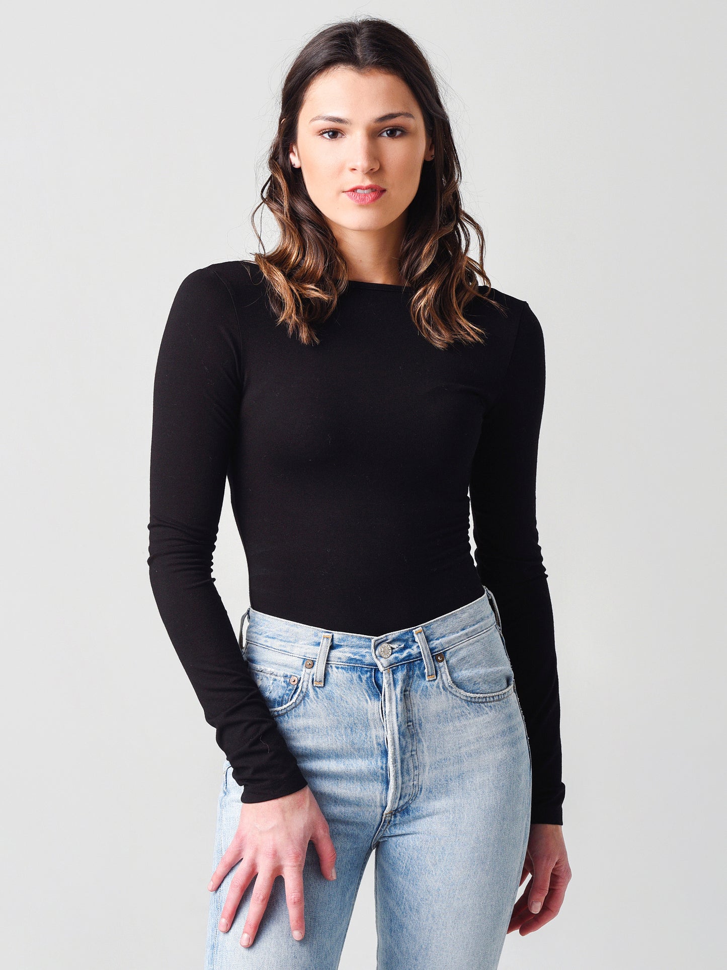 Agolde Women's Sylvi Square Back bodysuit - Saint Bernard