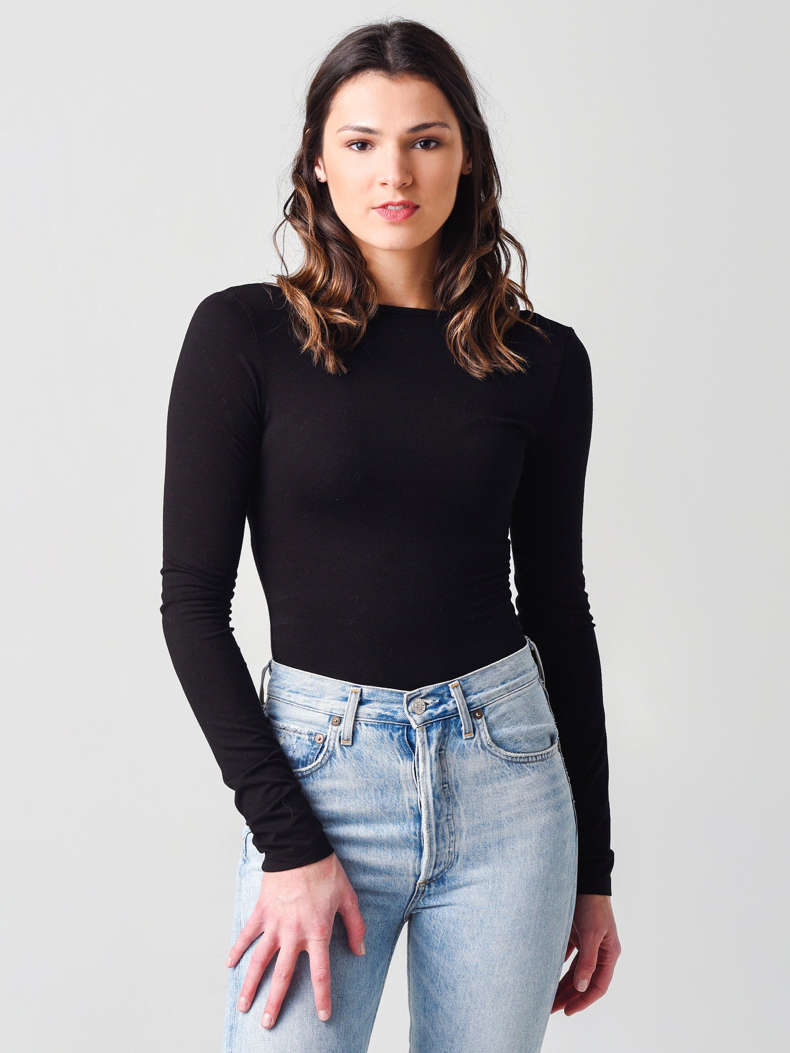 Agolde Women's Sylvi Square Back bodysuit - Saint Bernard