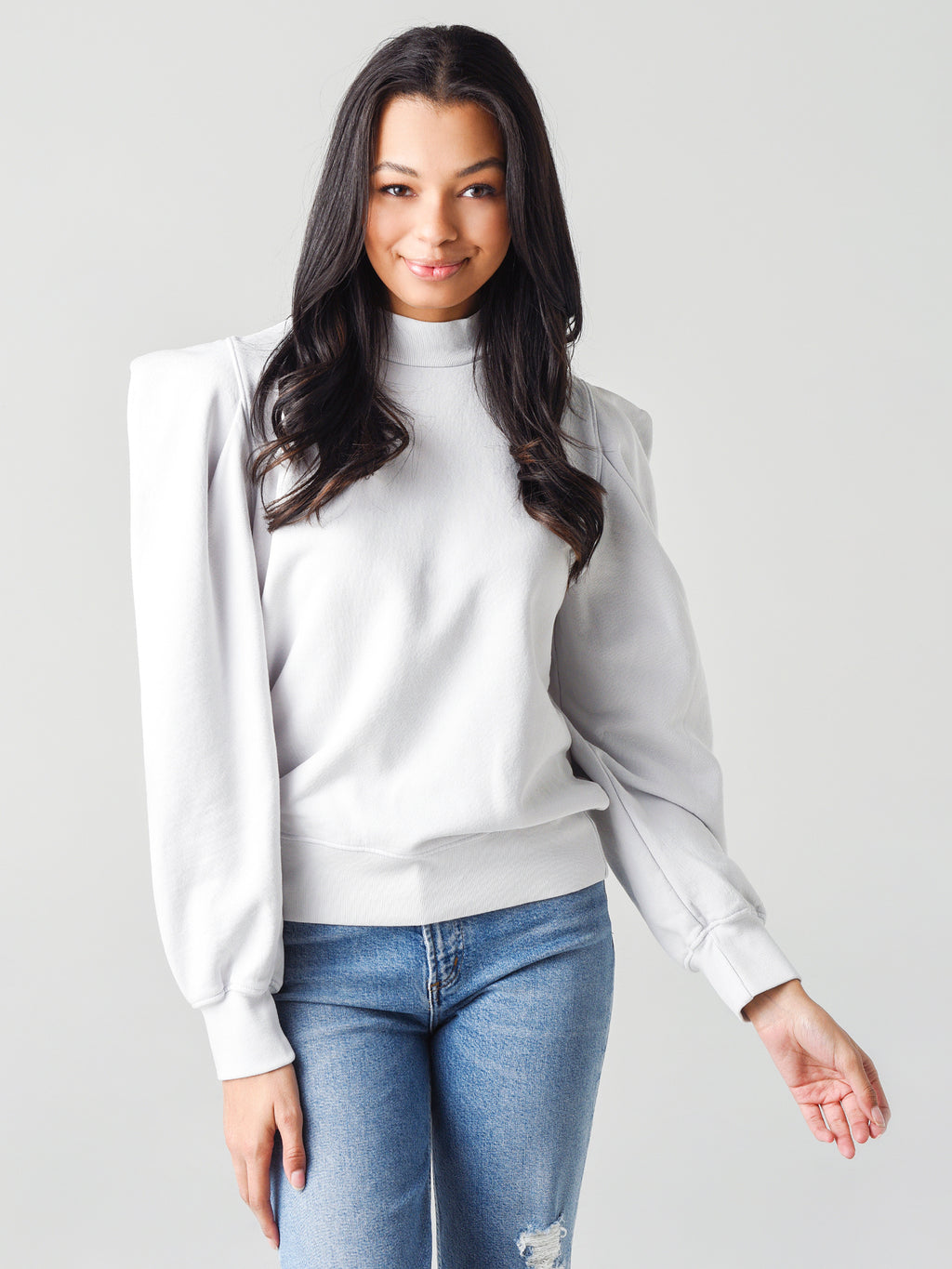 Agolde Women's Folded Sleeve Sweatshirt - Saint Bernard