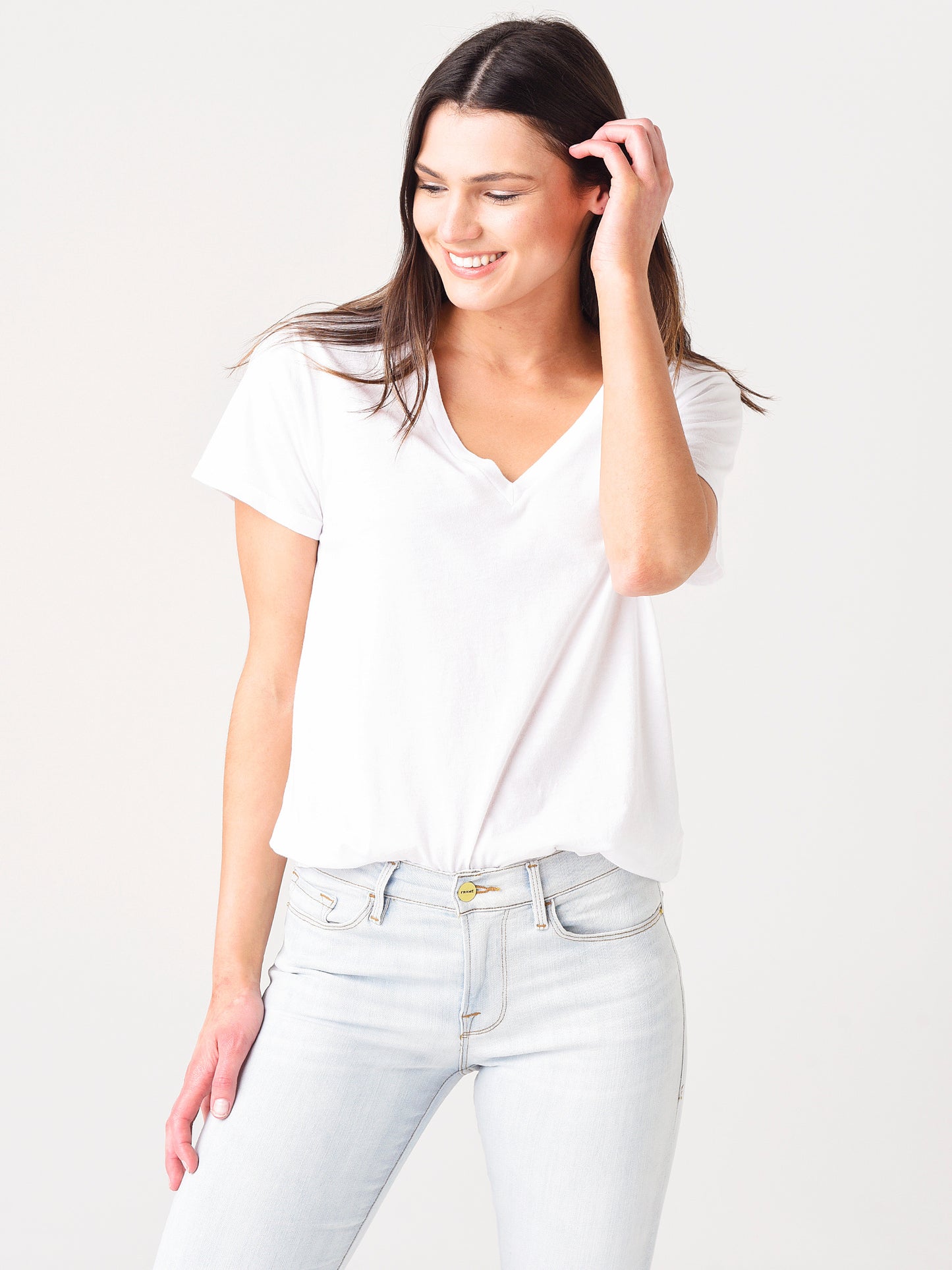 Agolde Women's Thea V-Neck T-Shirt - Saint Bernard