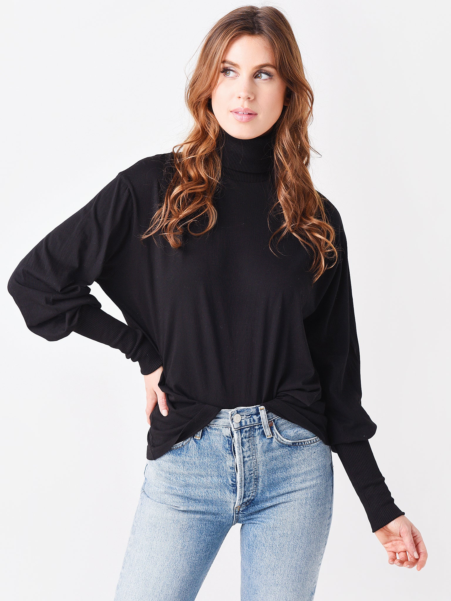 Agolde Women's Funnel Neck T Shirt - Saint Bernard