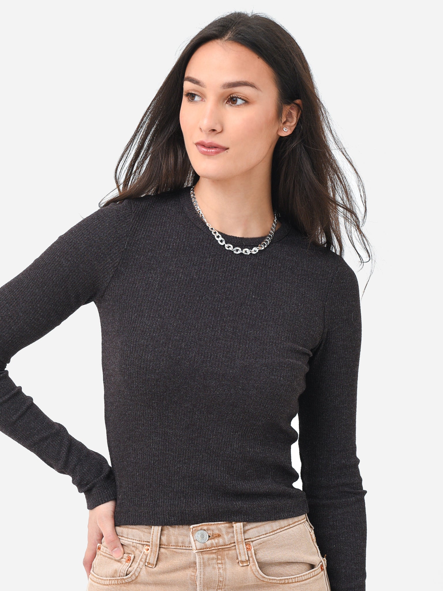 Agolde Women's Alma Shrunken Crew Neck Tee - Saint Bernard