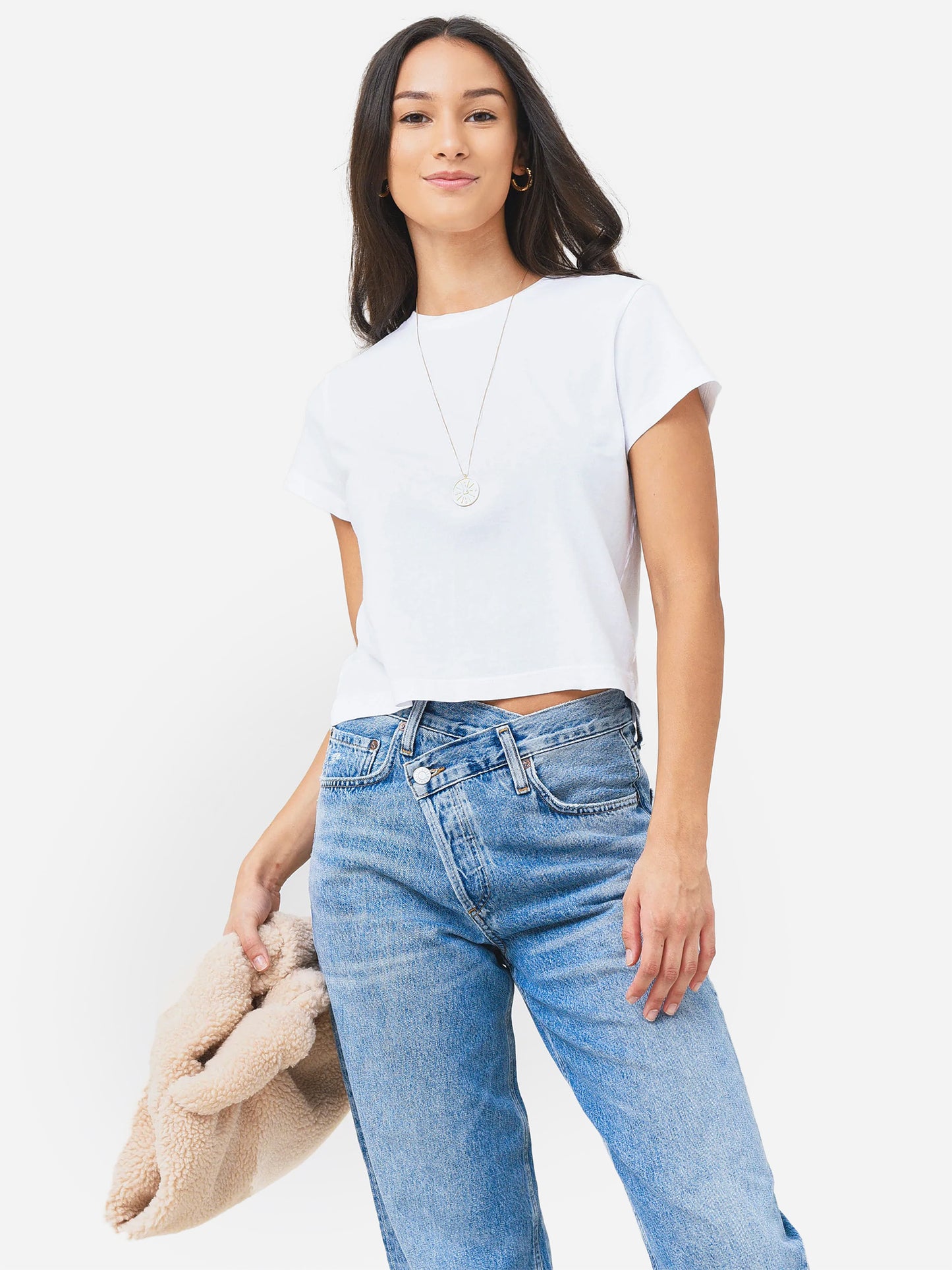 Agolde Women's Adine Shrunken Tee - Saint Bernard