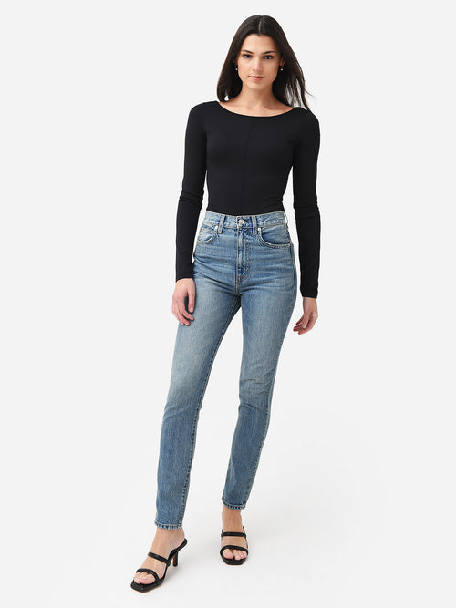 Agolde Women's Stevie Open Neck Bodysuit