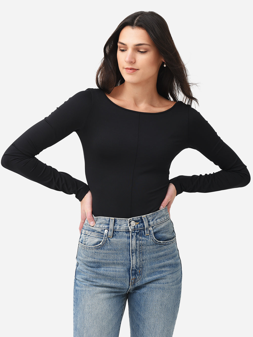 Agolde Women's Stevie Open Neck Bodysuit - Saint Bernard