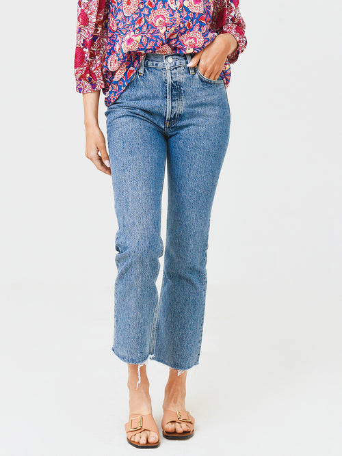 Agolde Women's Mid Rise Relaxed Boot Jean