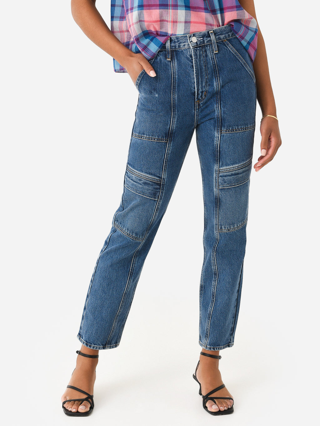 Agolde Women's Cooper Cargo Jean - Saint Bernard