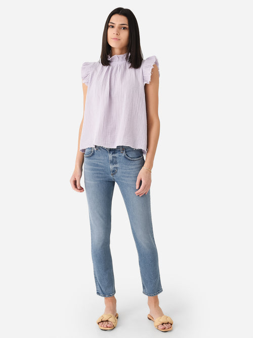 Agolde Women's Willow Mid Rise Slim Crop Jean