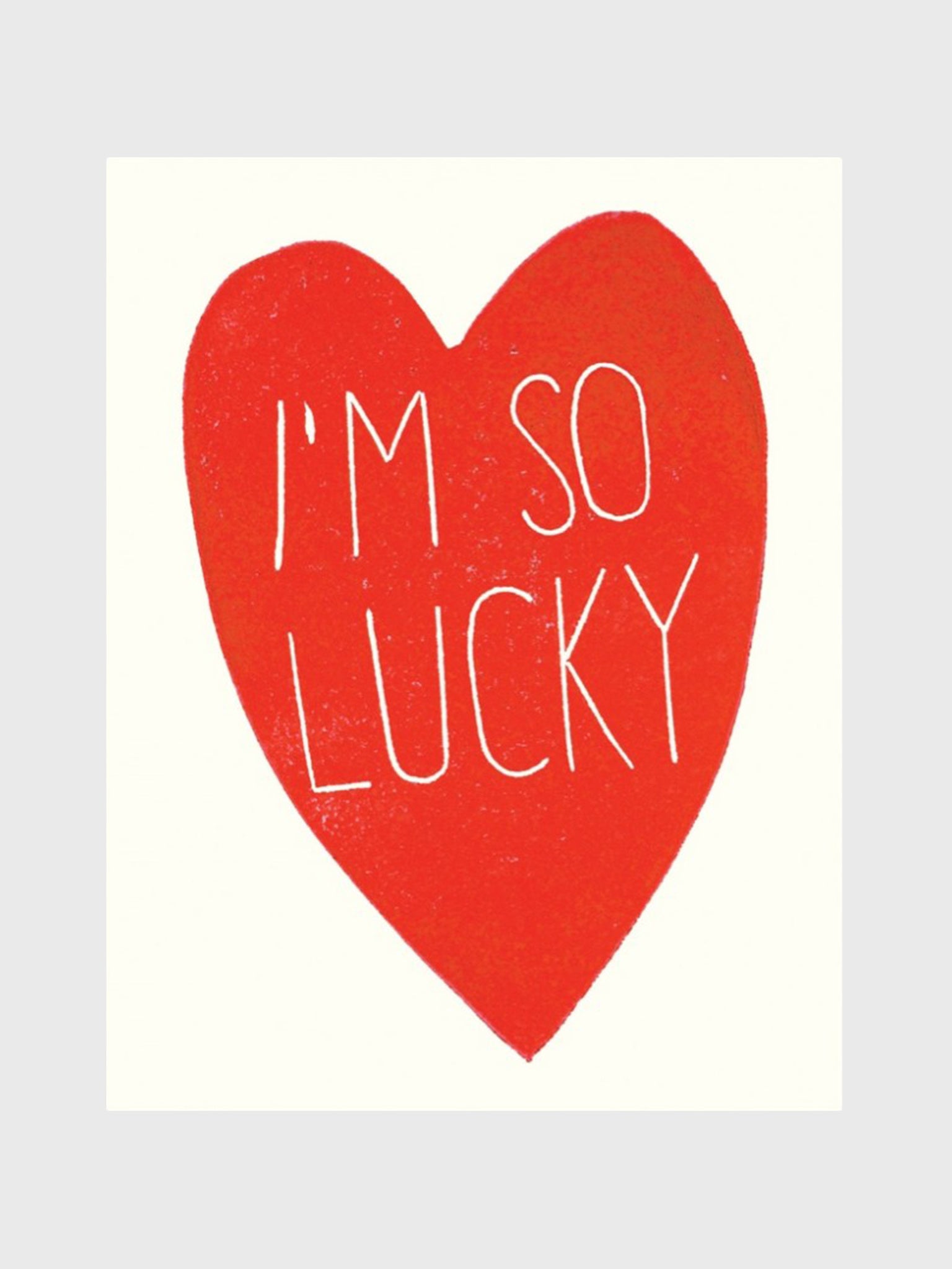 The Found I'm So Lucky Greeting Card - Saint Bernard