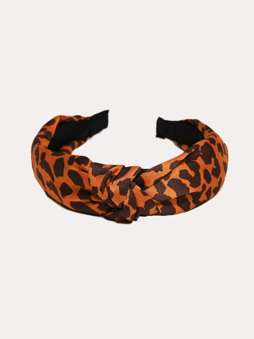 Arthur Jane Claire Leopard Top Knot Headband