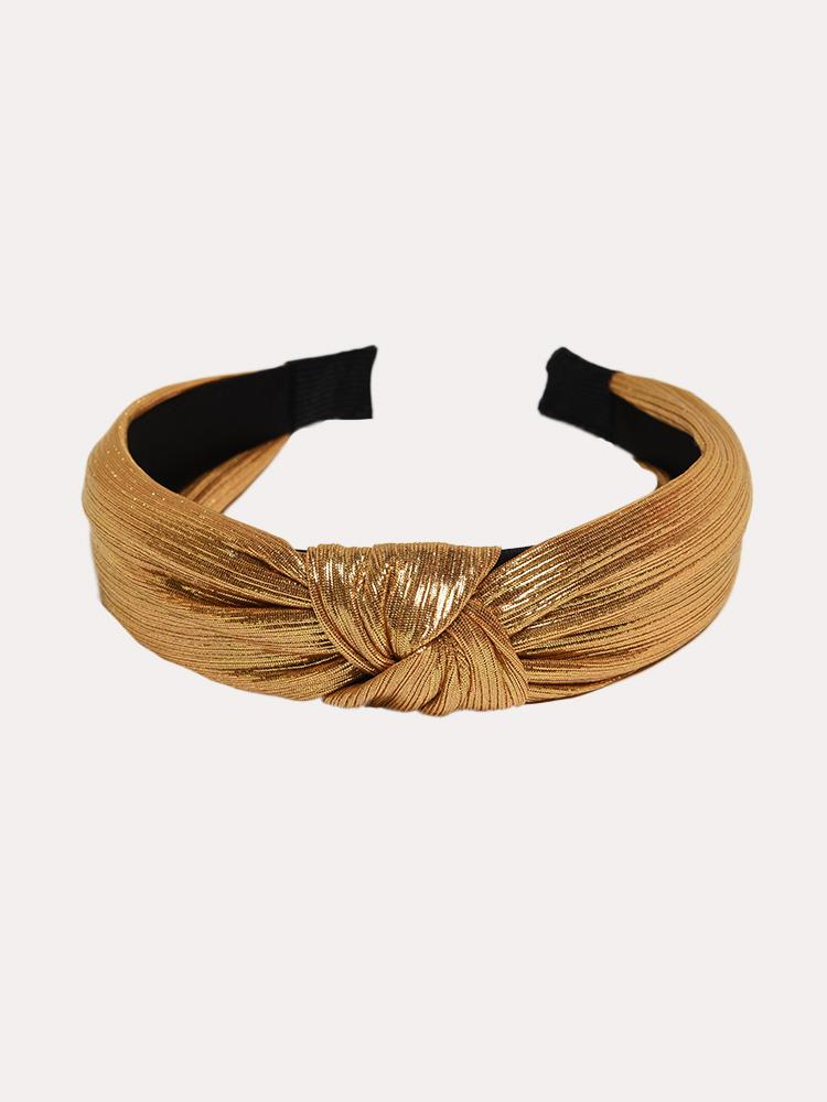 Arthur Jane Claire Metallic Top Knot Headband - Saint Bernard