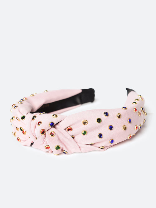 Arthur Jane Claire Multi Color Top Knot Rhinestone Headband