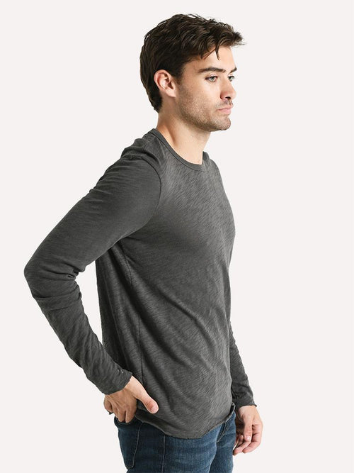 ATM Men's Slub jersey Long Sleeve Destroyed Wash Tee