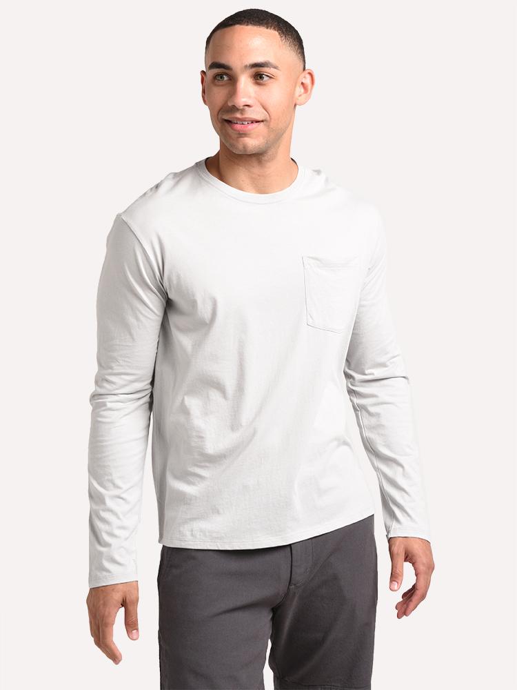 ATM Men's Classic Jersey Long Sleeve Neck Pocket Tee - Saint Bernard