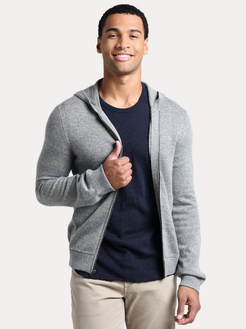 ATM Cashmere Blend Zip Hoodie
