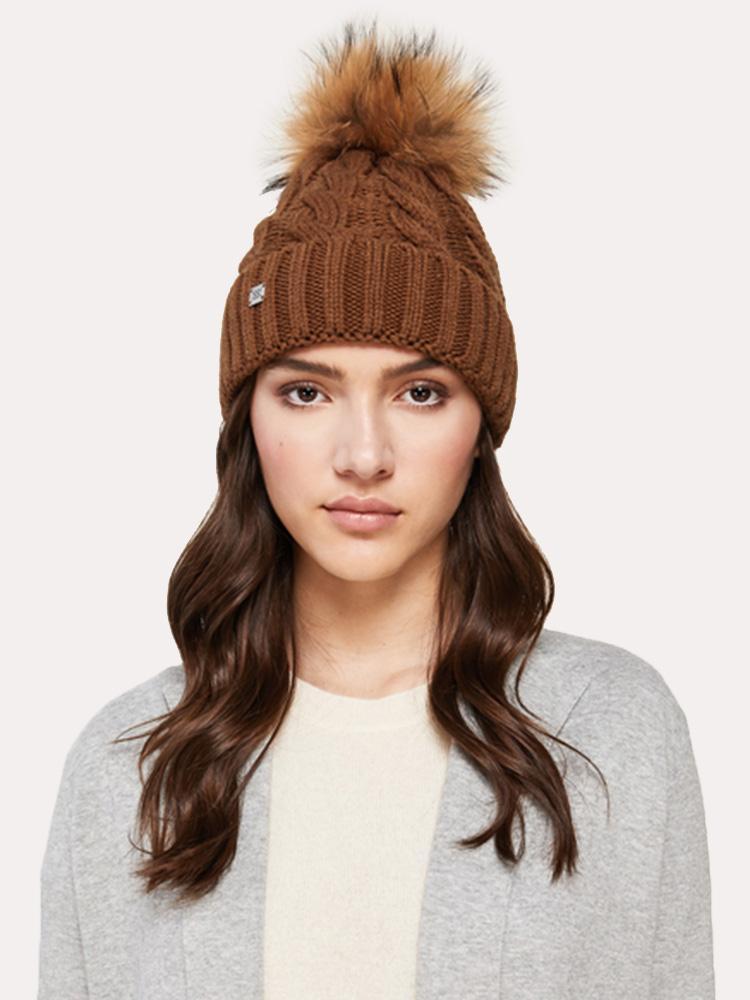Soia & Kyo Women's Amalie Cable Knit Beanie - Saint Bernard