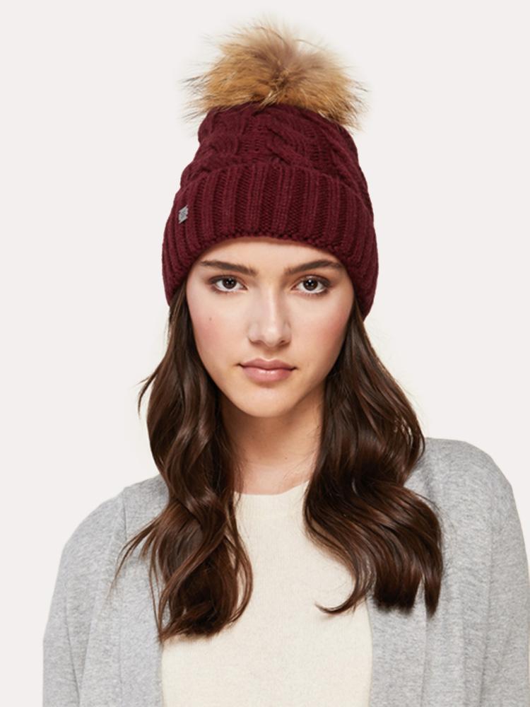 Soia & Kyo Women's Amalie Cable Knit Beanie - Saint Bernard