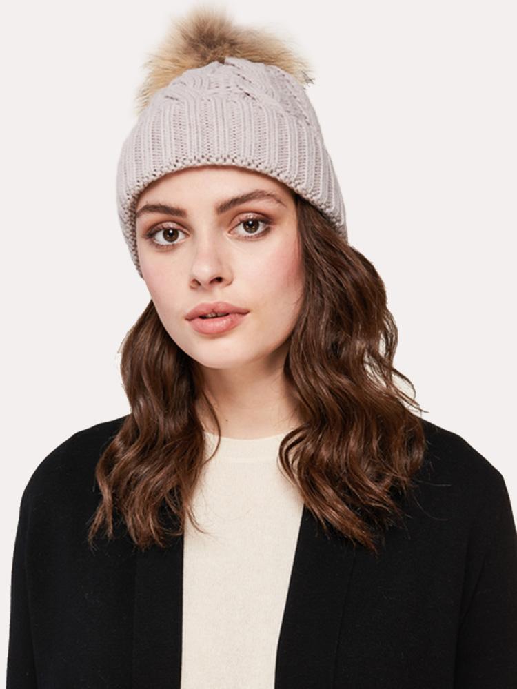 Soia & Kyo Women's Amalie Cable Knit Beanie - Saint Bernard