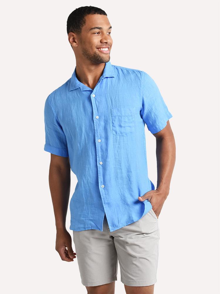 Hartford Men's Palm MC Pat Woven Shirt - Saint Bernard