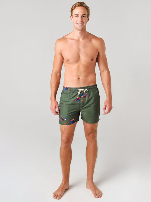 OAS Men's Army And Fly Swim Trunks
