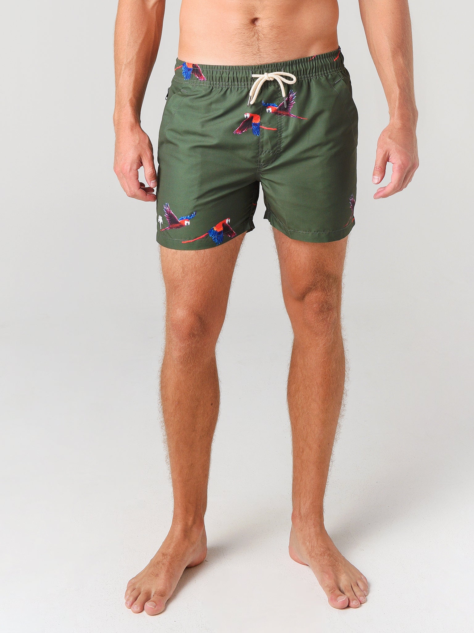 OAS Men's Army And Fly Swim Trunks - Saint Bernard