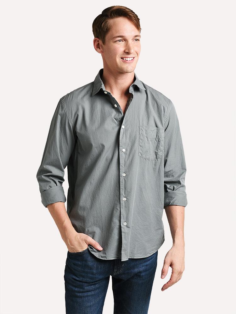 Hartford Men's Penn Pat Woven Button Down Shirt - Saint Bernard