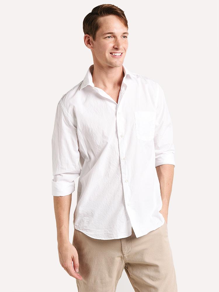 Hartford Men's Penn Pat Woven Button Down Shirt - Saint Bernard