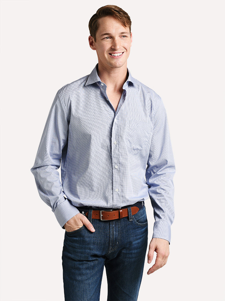 Hartford Men's Paul Woven Button Down Shirt - Saint Bernard