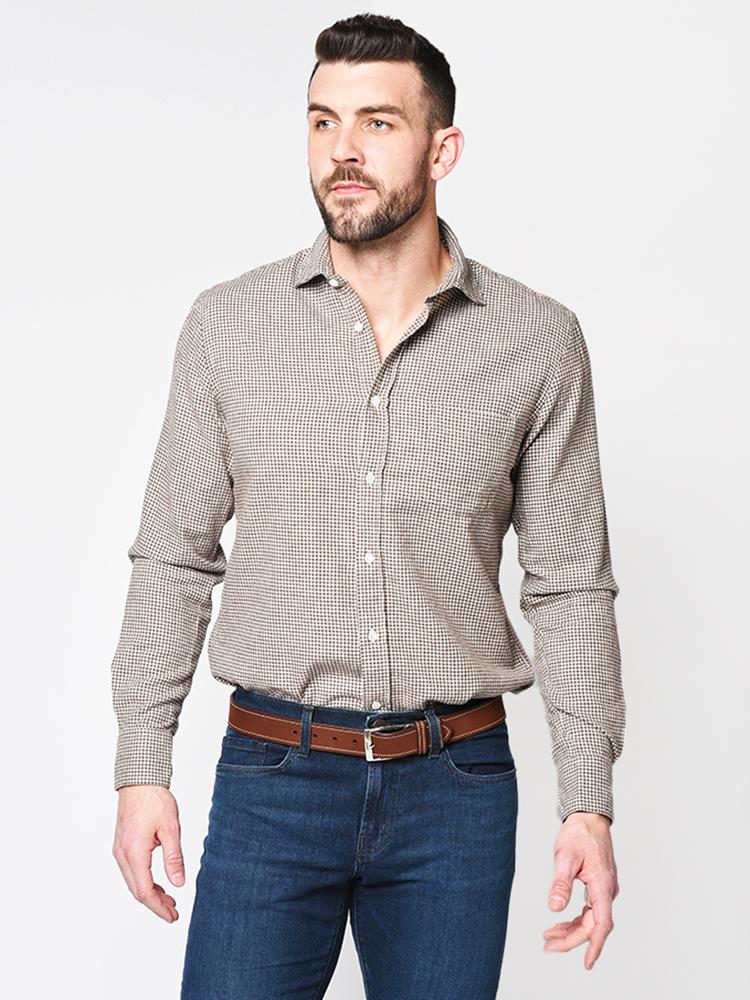 Hartford Men’s Paul Gingham Flannel Shirt - Saint Bernard