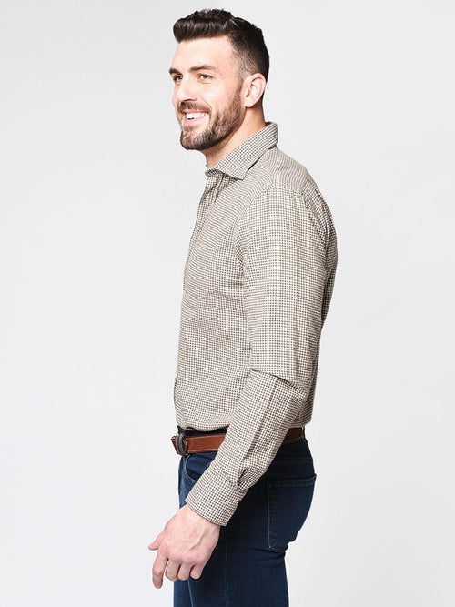 Hartford Men’s Paul Gingham Flannel Shirt