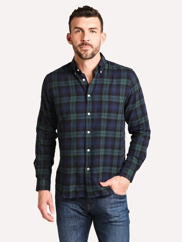 Hartford Men's Checked Flanned Pal Shirt - Saint Bernard