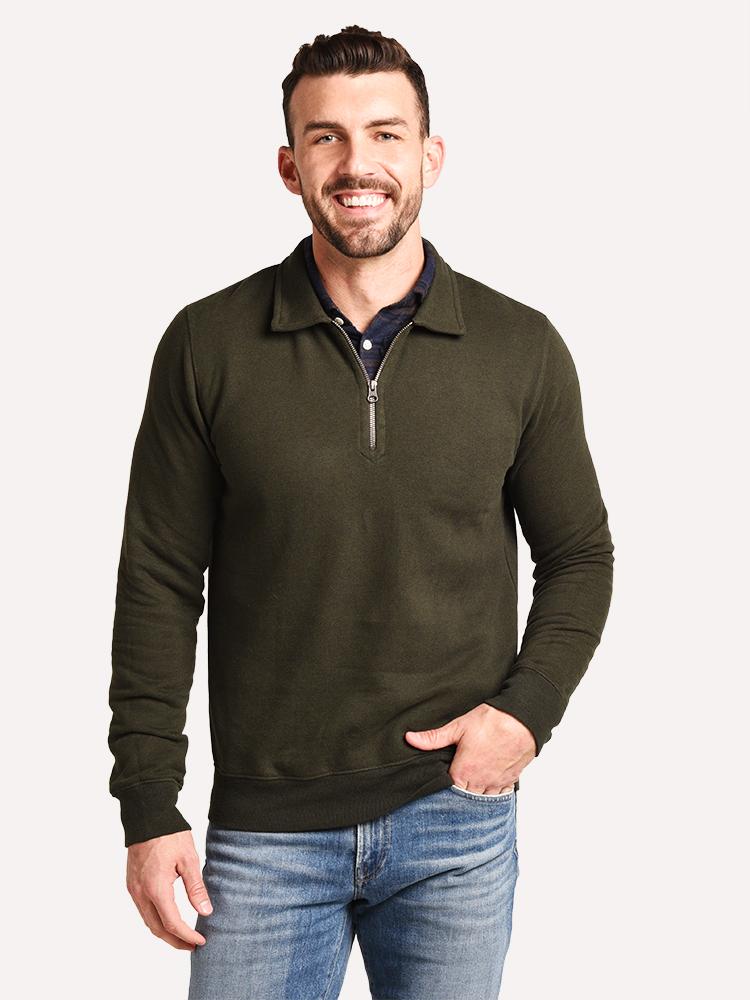 Hartford Men's Polo Zipper Sweatshirt - Saint Bernard