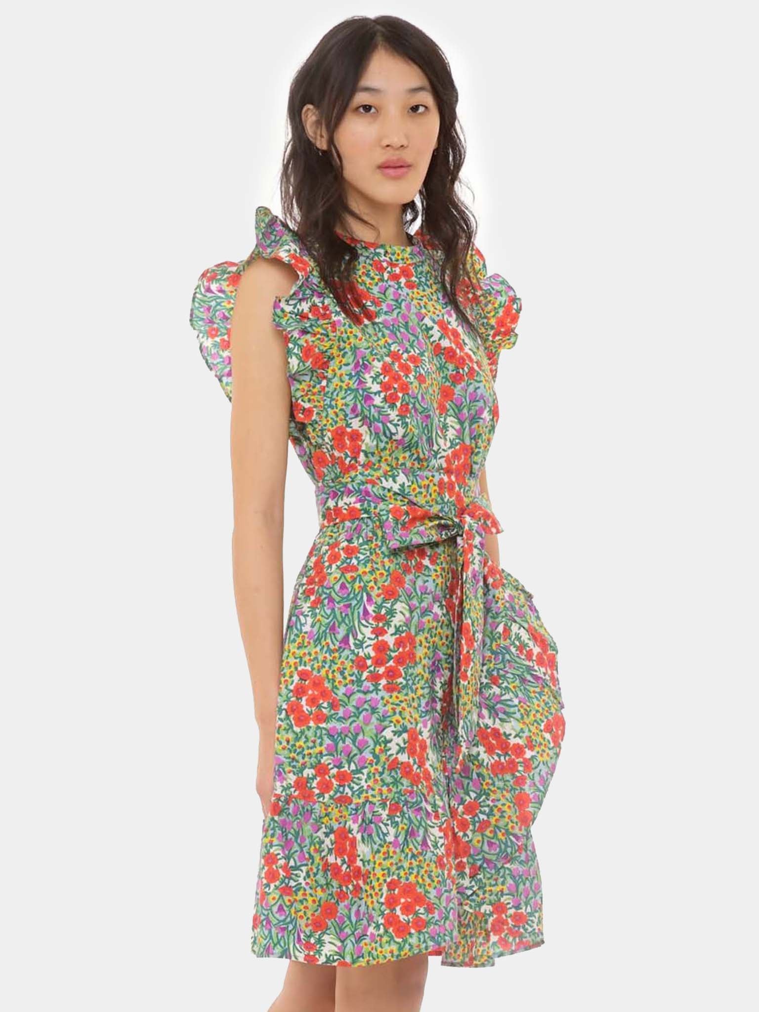 AUDREY MINI DRESSxCOTTAGEGARDENPOPPYMULTI-alt1