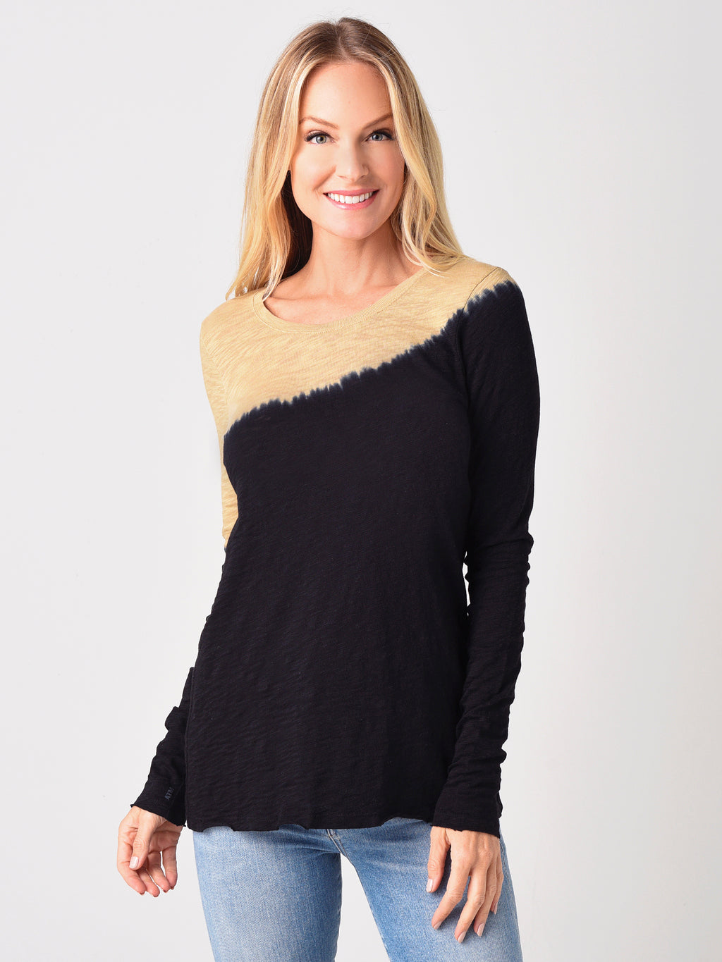 ATM Women's Slub Jersey Long Sleeve Destroyed Wash Tee - Saint Bernard