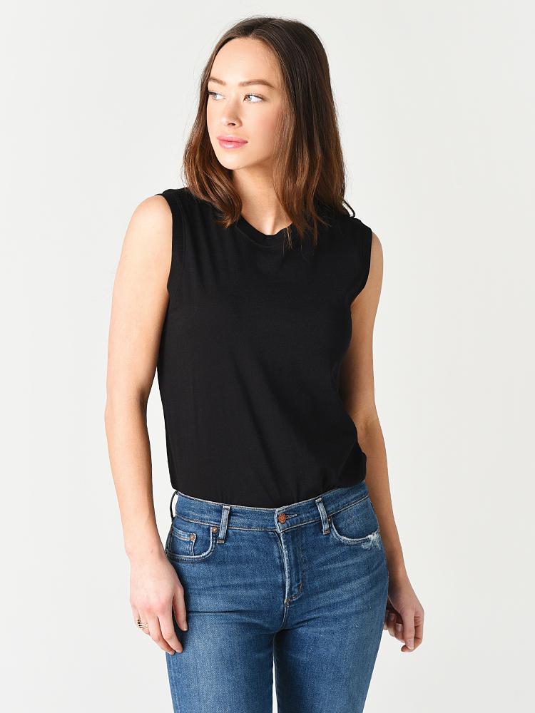 ATM Women’s Classic Jersey Sleeveless Boy Tee - Saint Bernard