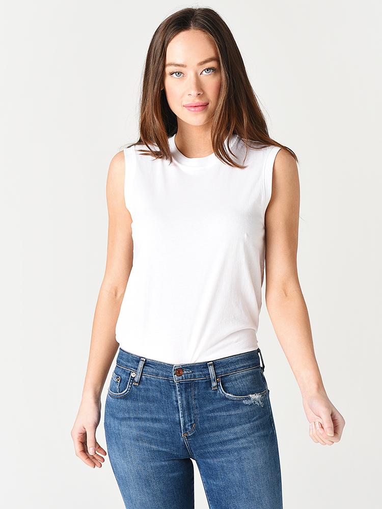 ATM Women’s Classic Jersey Sleeveless Boy Tee - Saint Bernard