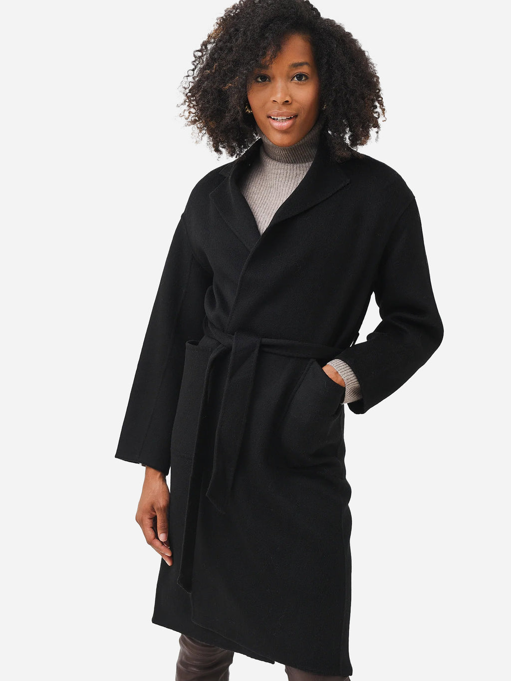Van Kukil Women's Paris Cashmere Rever Coat - Saint Bernard