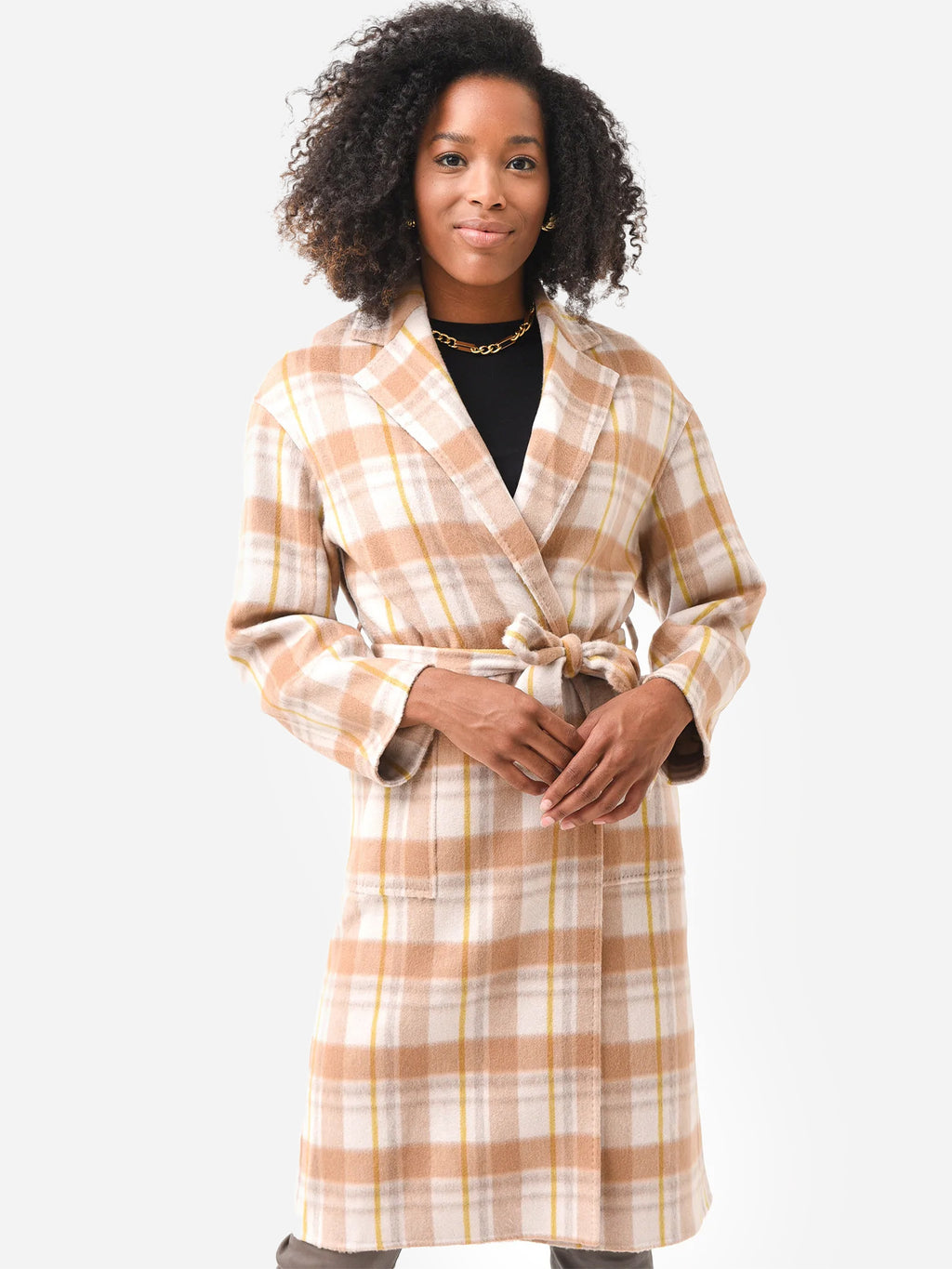 Van Kukil Women's Paris Cashmere Rever Coat - Saint Bernard