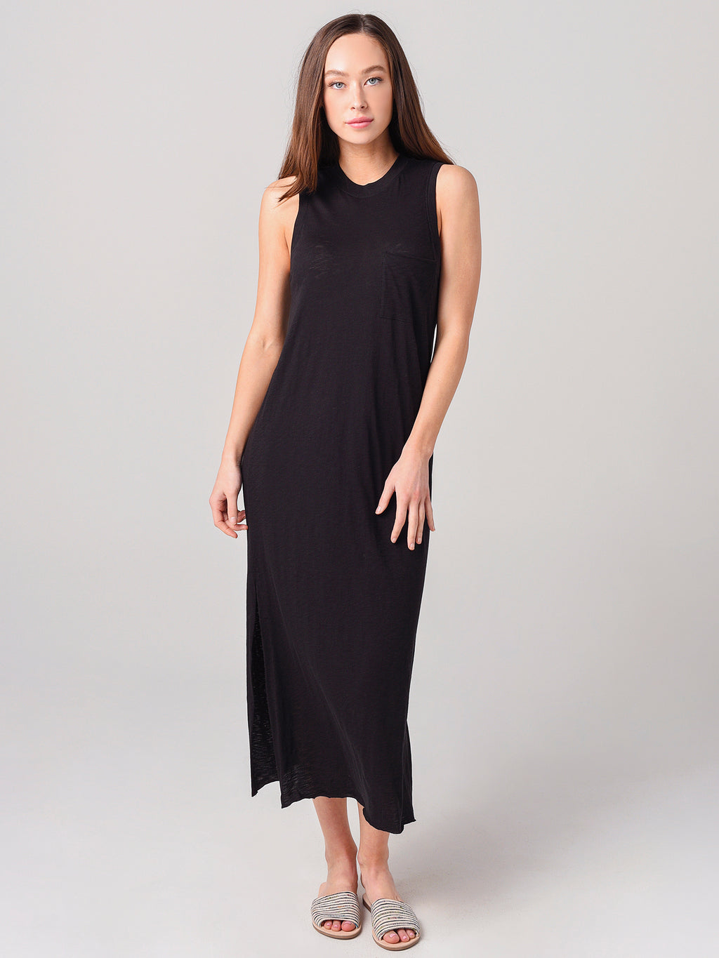 ATM Women's Sleeveless Maxi Dress With Pocket - Saint Bernard