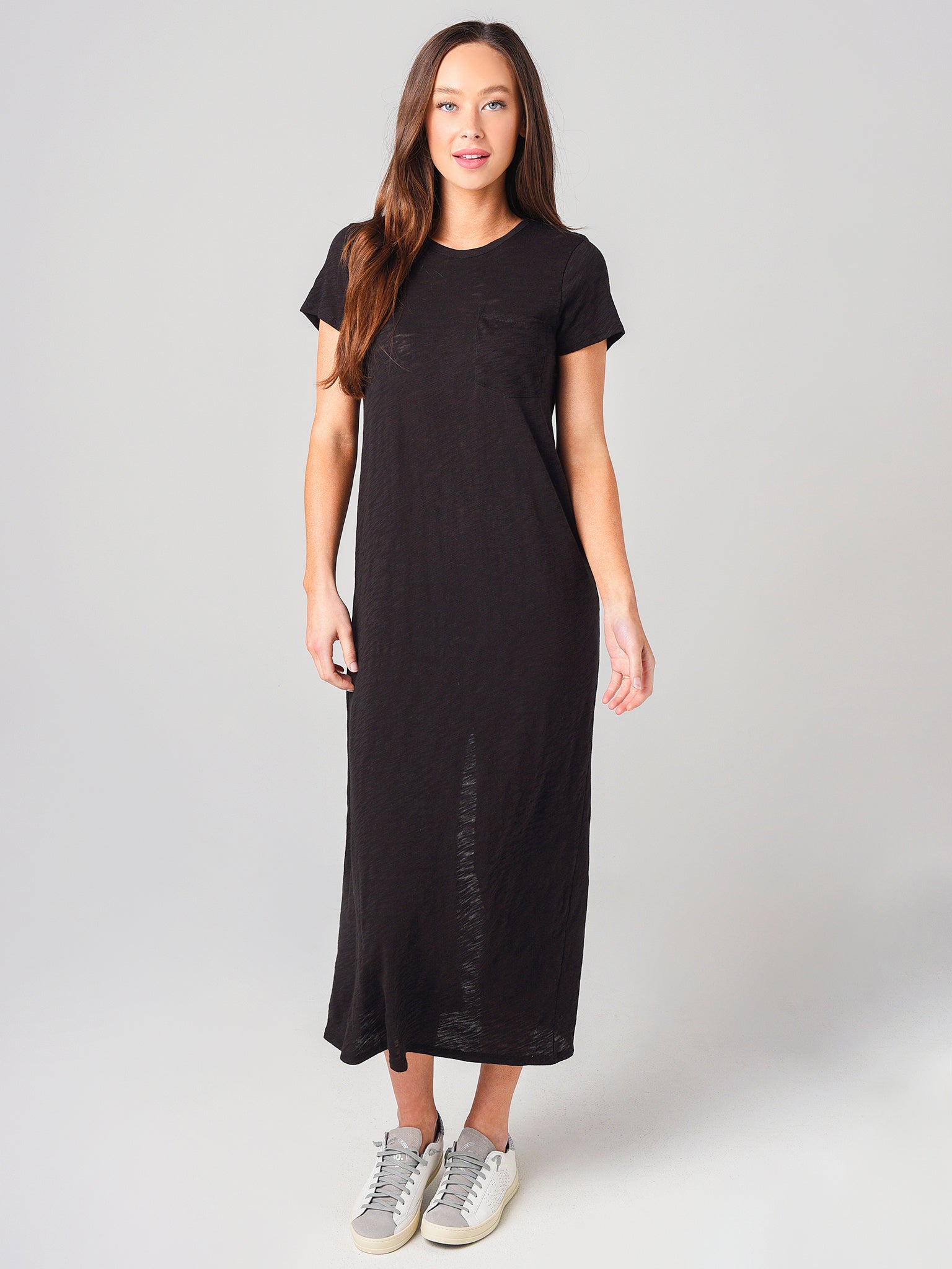 ATM Women's Short Sleeve Crew Tee Dress - Saint Bernard