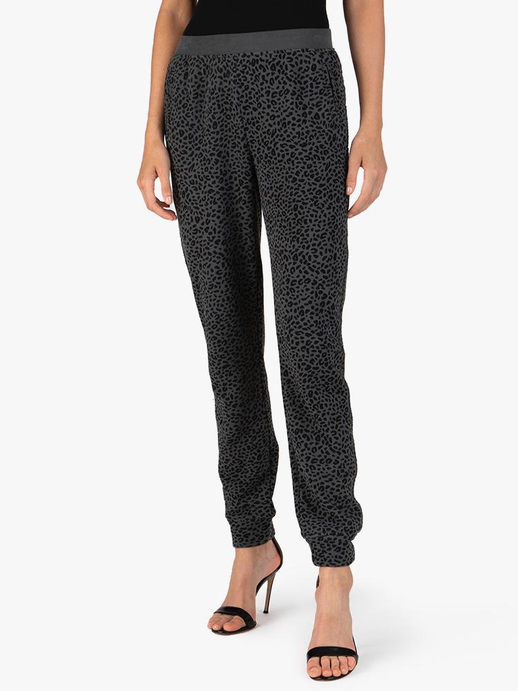 ATM Women’s Mini Animal Print French Terry Sweatpant - Saint Bernard
