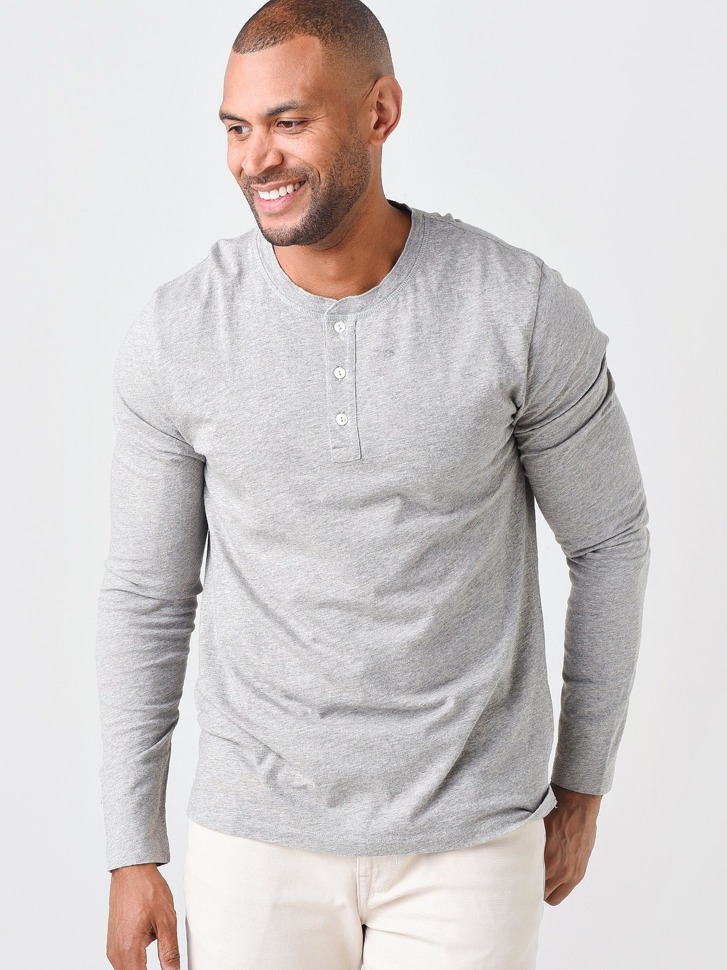 Hartford Men's Henley Long Sleeve T-Shirt - Saint Bernard