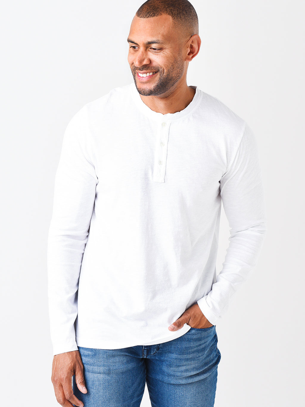 Hartford Men's Henley Long Sleeve T-Shirt - Saint Bernard