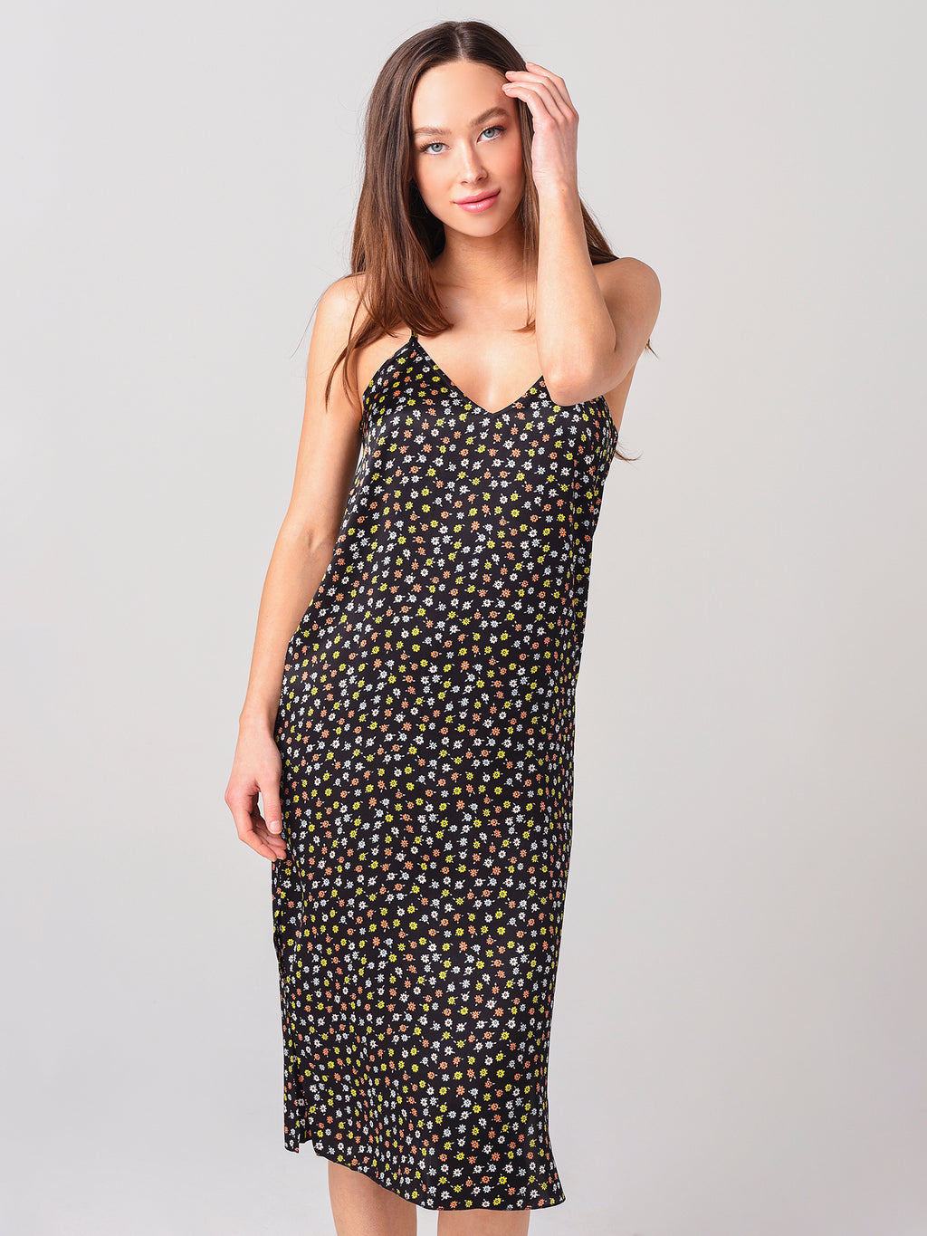 ATM Women's Silk Floral Printed Slip Dress - Saint Bernard